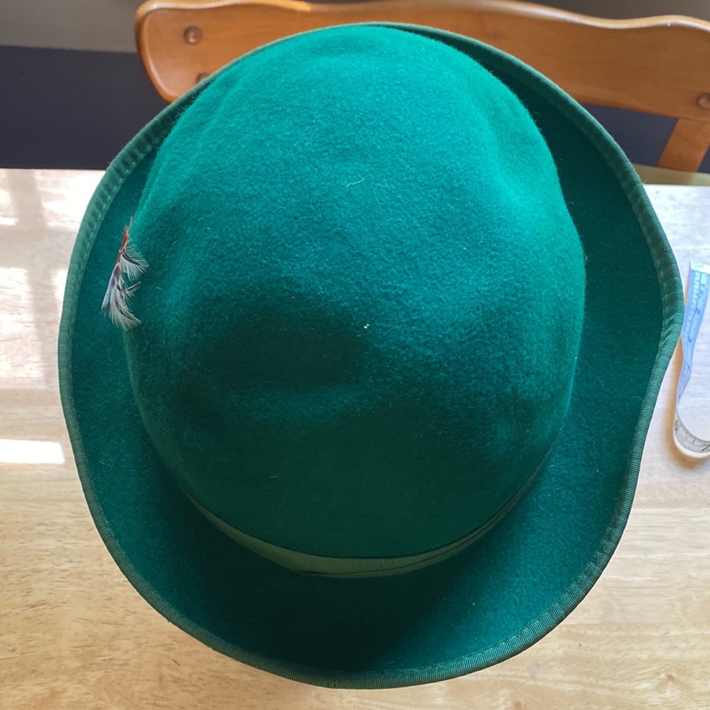 Derby Green vintage wool Xlarge hat pre-owned - Picture 3 of 11